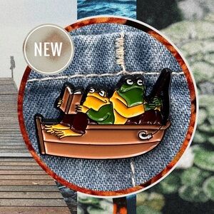 Frog and Toad Enamel Pin - The Boat
